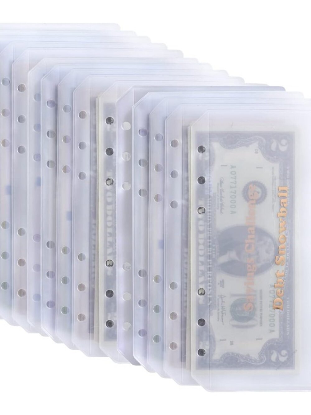 15pcs A6 Binder Pockets with No Zippers, Zipless Budget Envelopes for Cash Syste